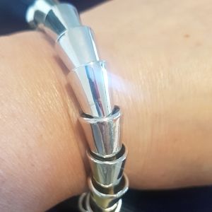 Gorgeous solid  Silver- tone bracelet.